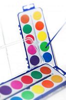 Waterverf 12 kleuren in doos + penseeltje